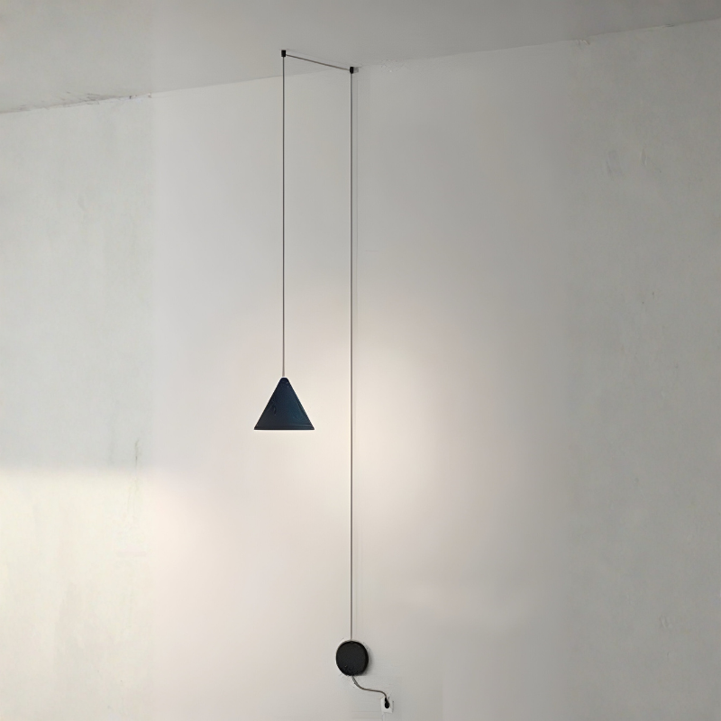 Elegant Black Metal Pendant Light with E27 Socket