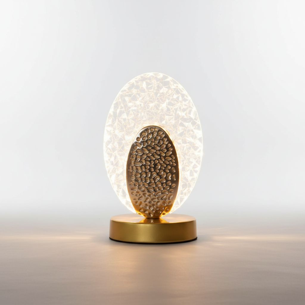 Table Lamp with Peacock Design - Feather-Inspired Lighting