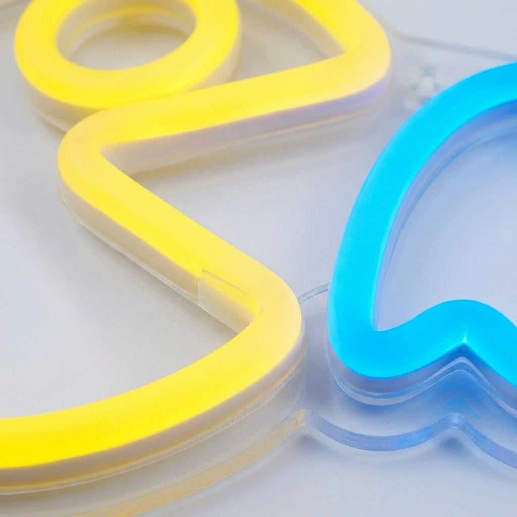 Neon Sign of a Playful Ghost