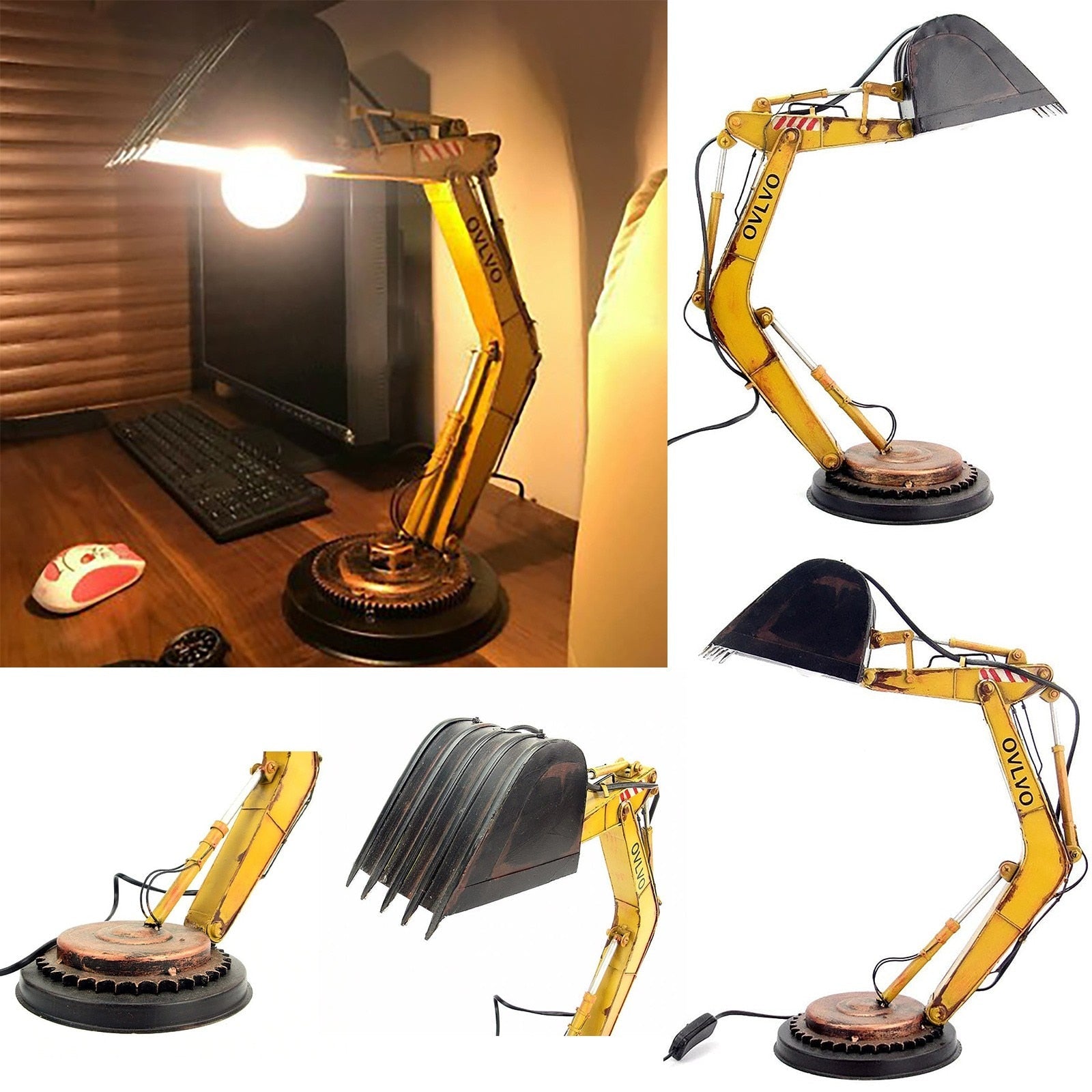 Excavator Table Lamp - Fun Design for Kids