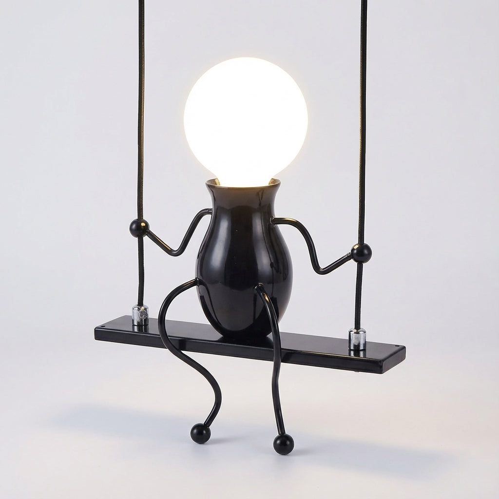 Whimsical Wall Light with Swinging Design