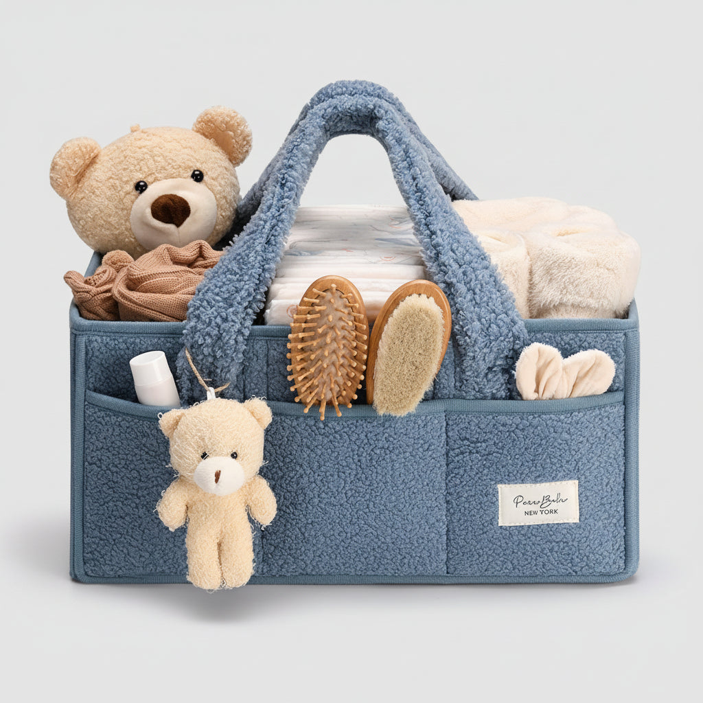 Cozy Baby Essentials Storage Basket | Versatile Organizer with Customizable Compartments