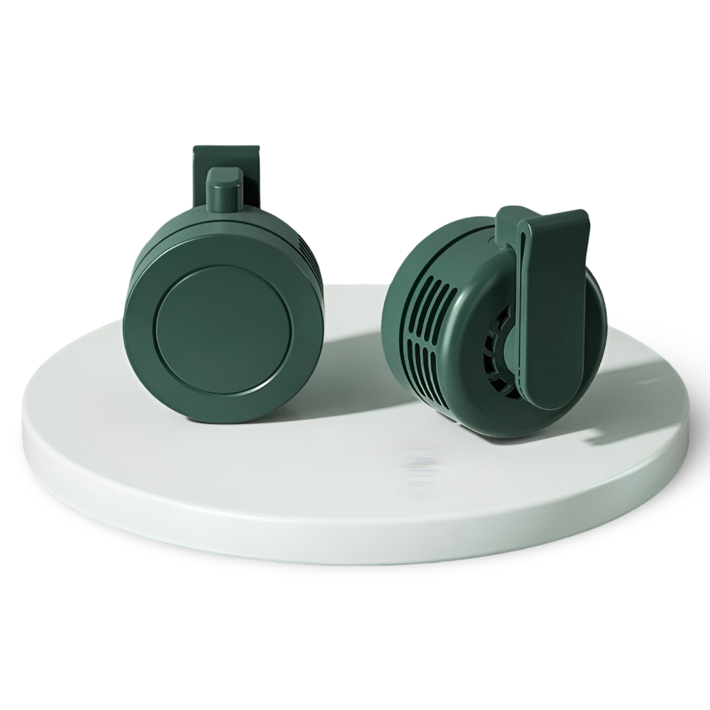 Wearable Personal Cooling Fan - Adjustable Clip-On Design