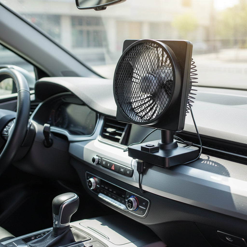 Compact Car Breeze Maker | 12V USB Fan with Adjustable Airflow