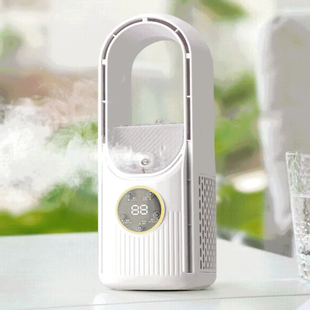 Compact Bladeless Air Cooler with Humidification & Timer