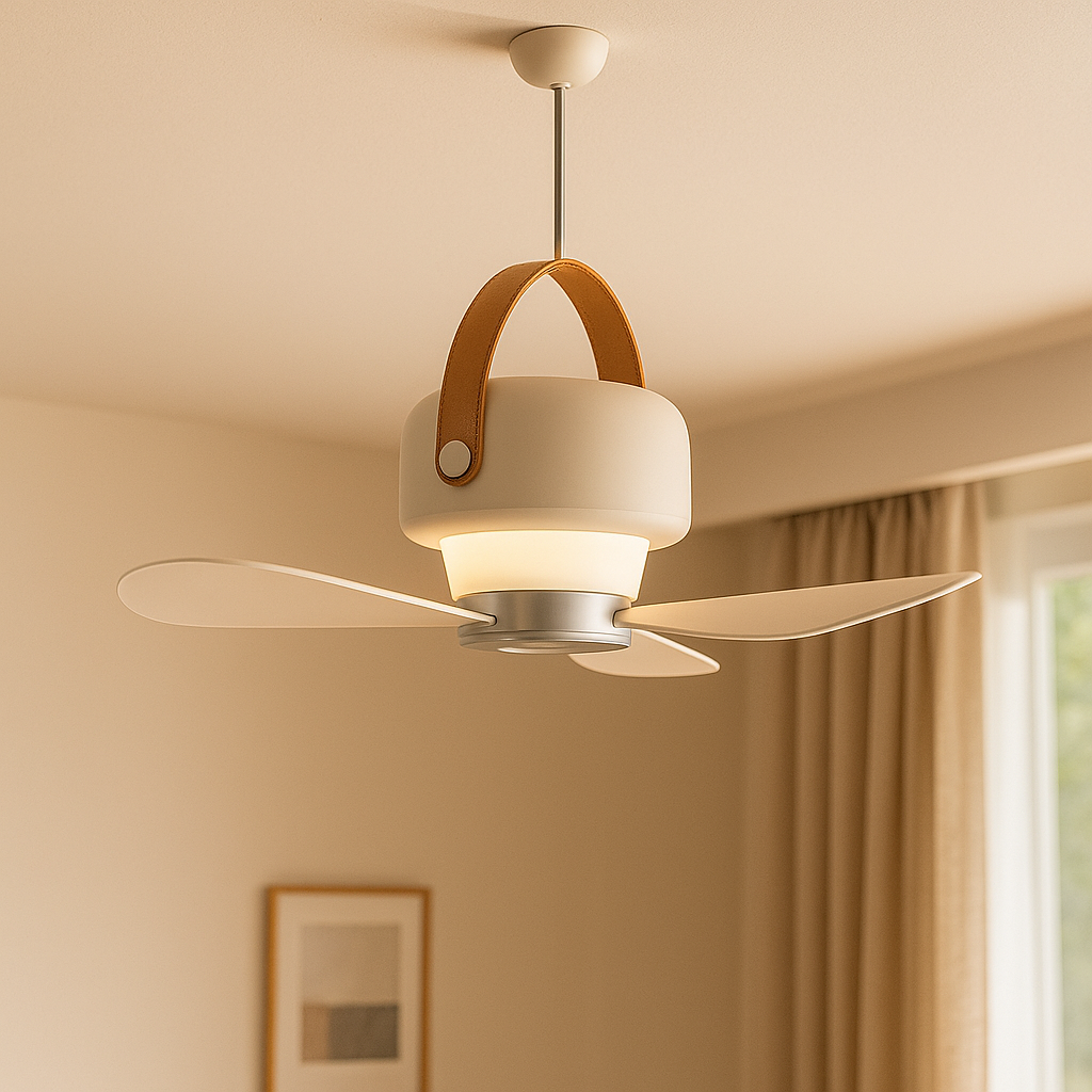 Rechargeable Remote-Controlled Fan with LED Light