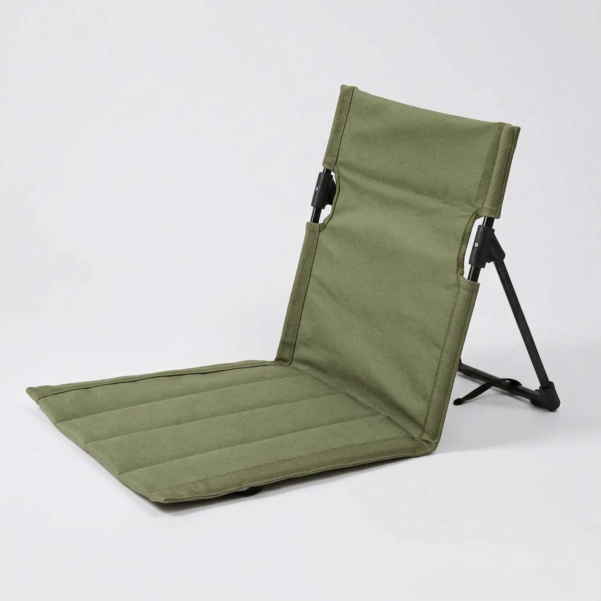 Compact Folding Floor Chair with Ergonomic Back Support