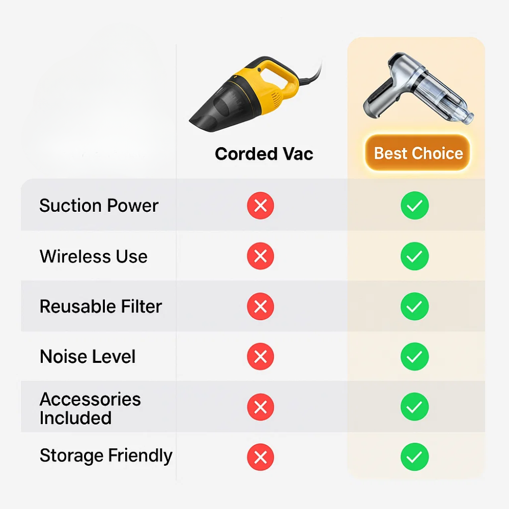 Ultimate Cordless Car Cleaner with 95,000PA Suction Power