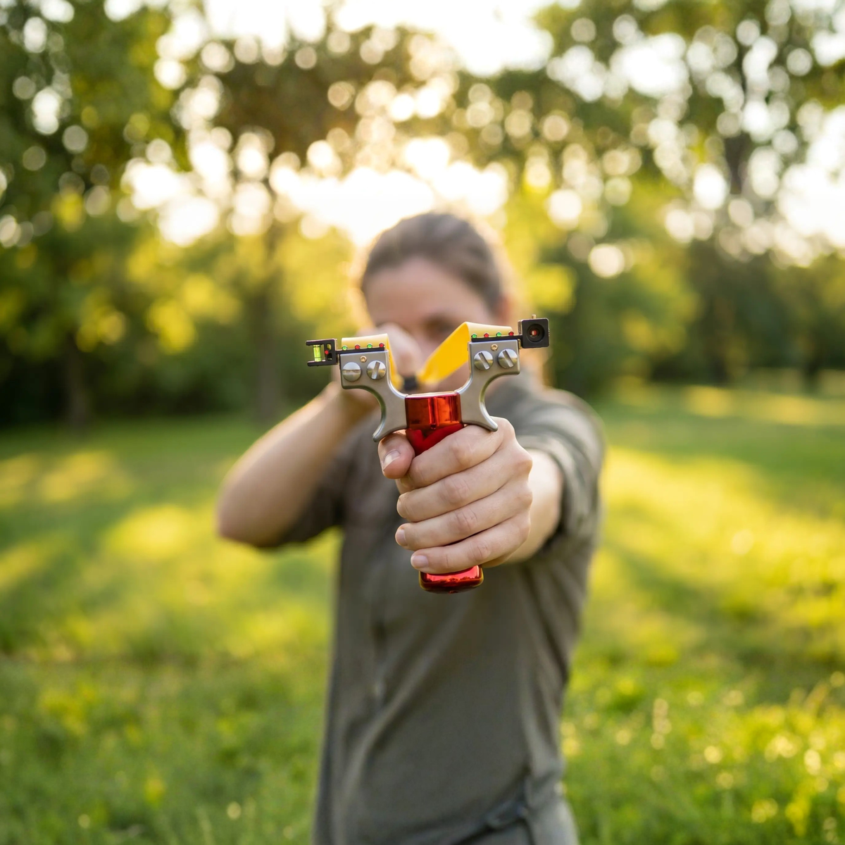 Accurate Aim Slingshot with Laser Guidance & Comfortable Grip