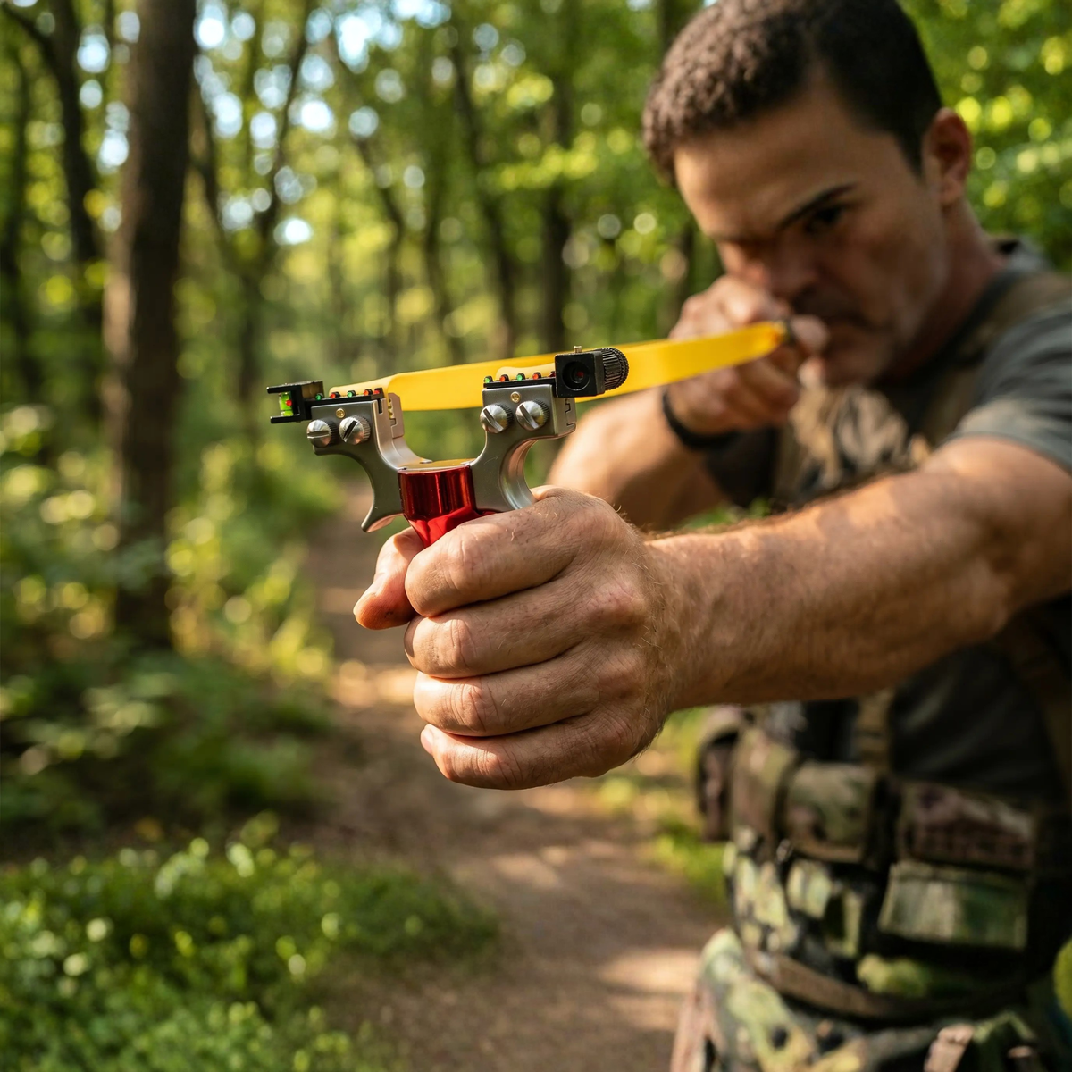 Accurate Aim Slingshot with Laser Guidance & Comfortable Grip