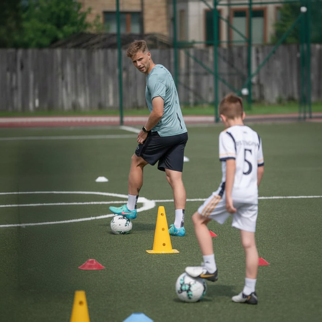 Pro Soccer Training Mat with Interactive Skill Guide