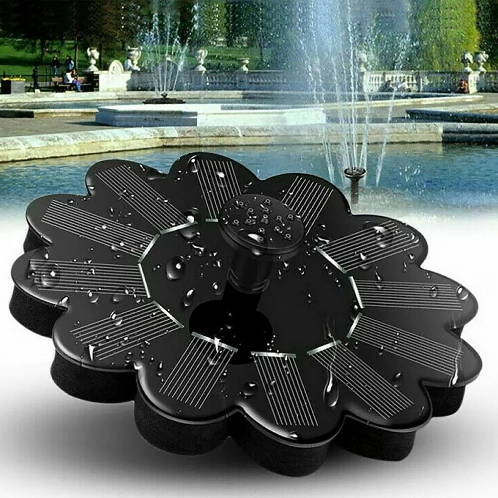 Solar-Powered Floral Water Feature for Pools and Ponds