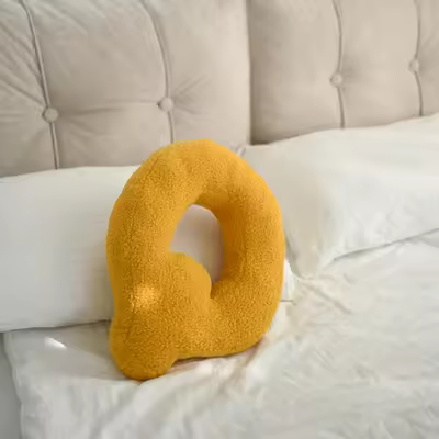 Letter-Shaped Decorative Pillow – Alphabet Design