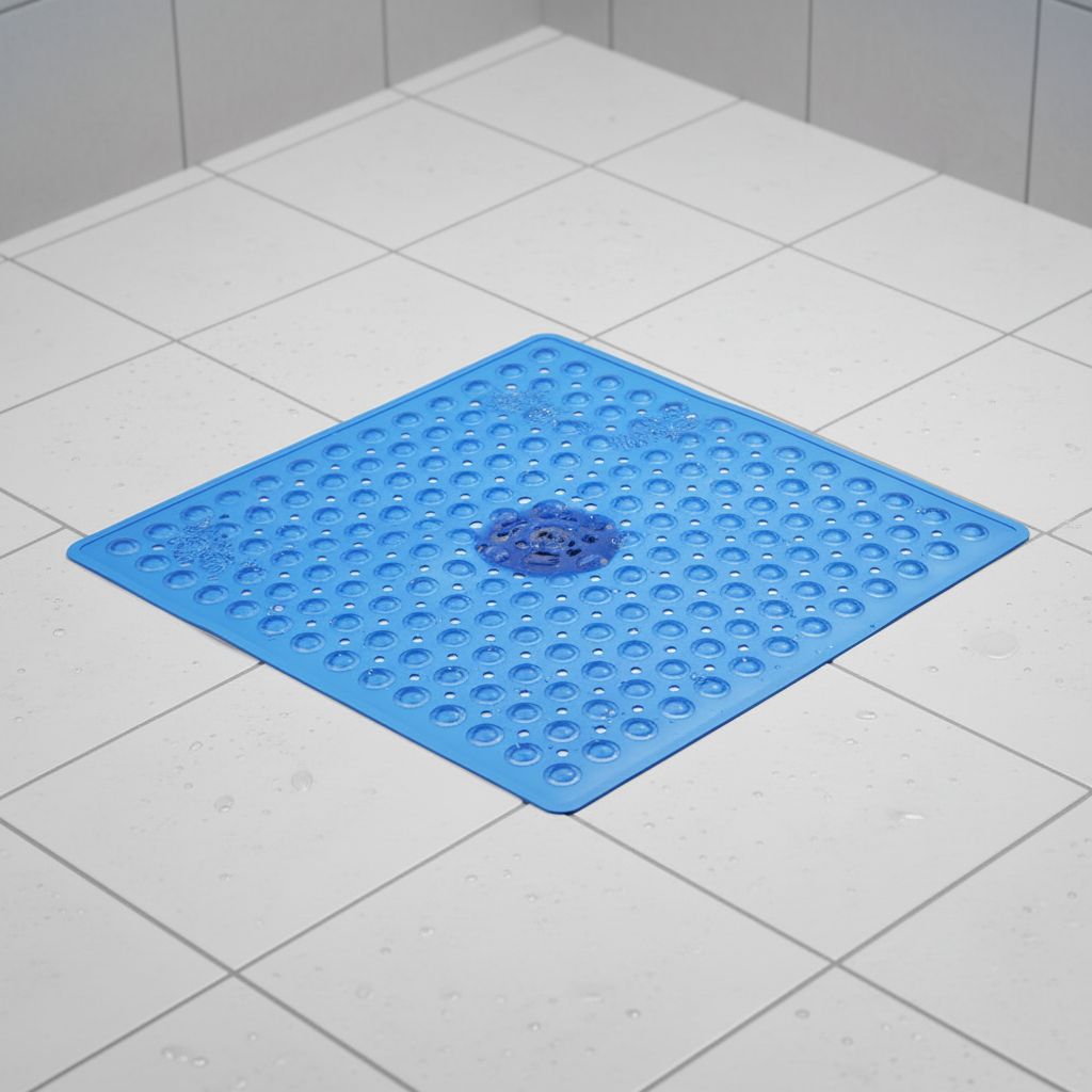 Non-Slip Square Shower Mat in PVC Material