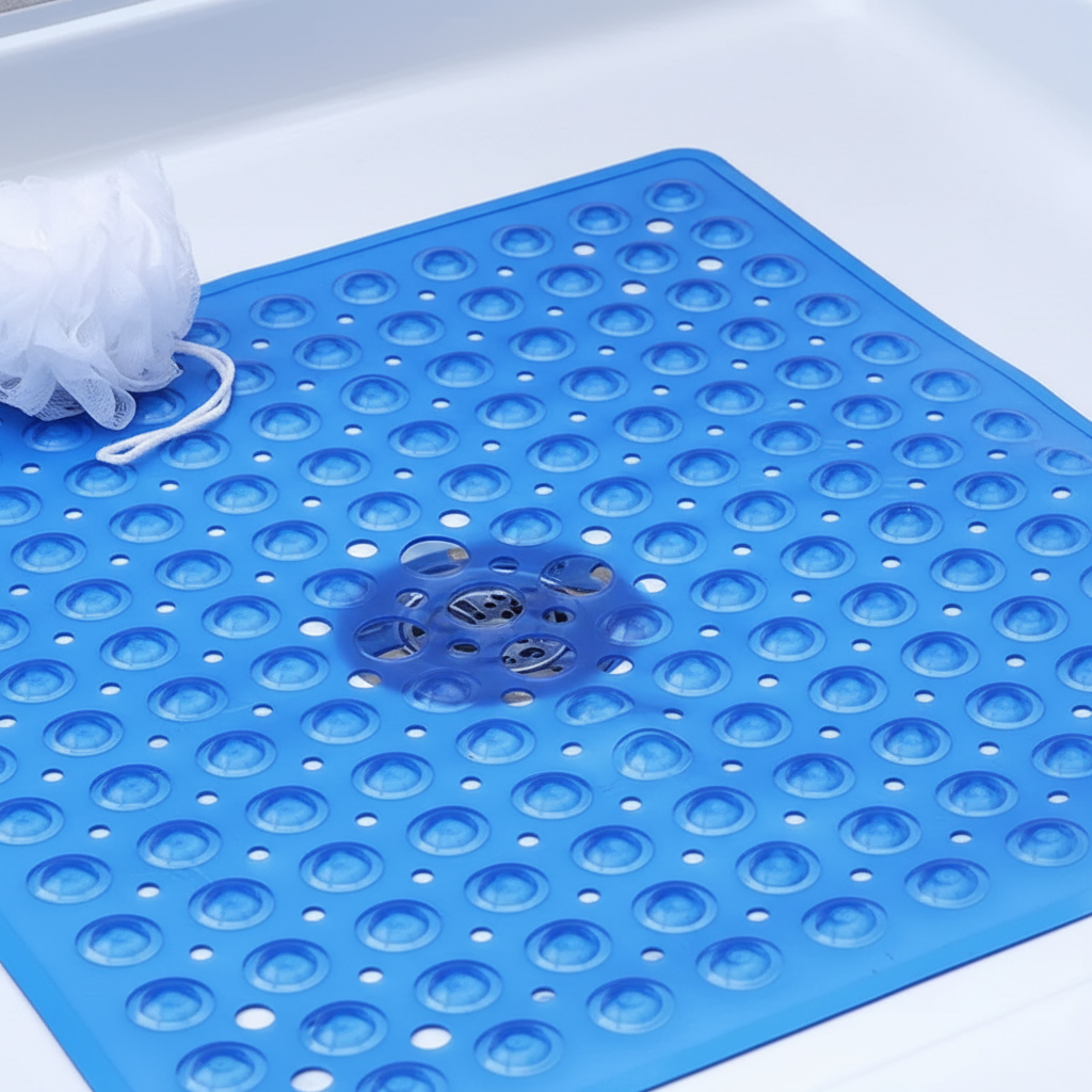 Non-Slip Square Shower Mat in PVC Material