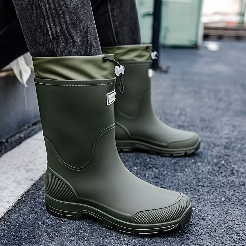 AquaGuard Mid-Calf Waterproof Boots with Non-Slip Sole