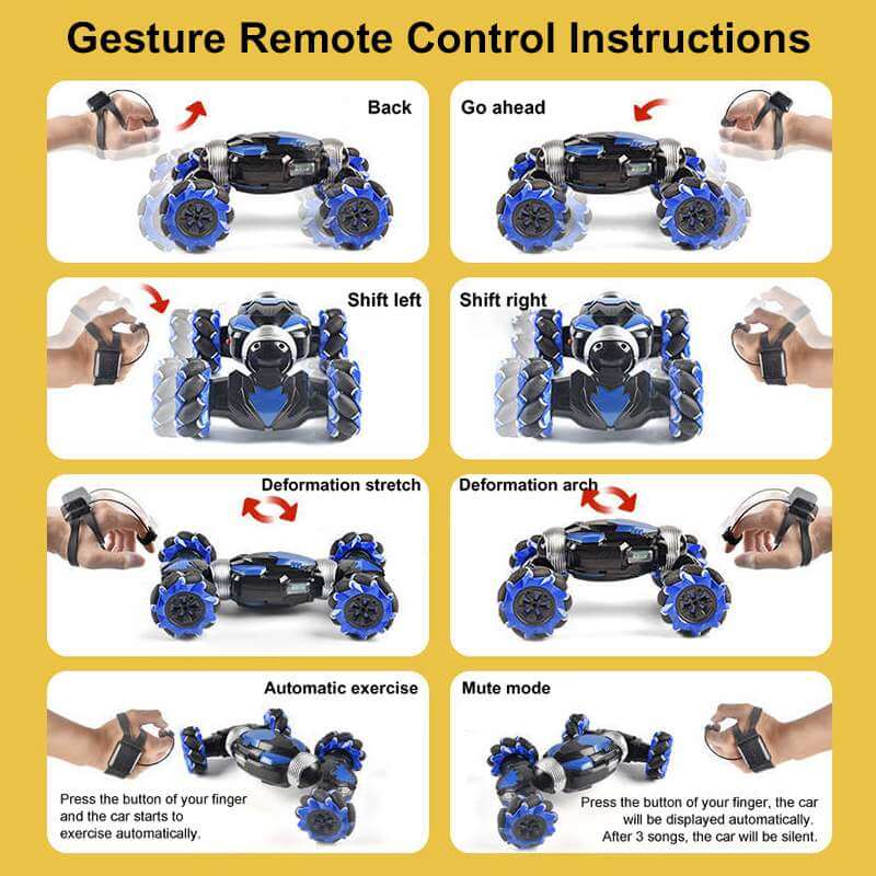 All-Terrain Remote Stunt Car with Dual Control Options