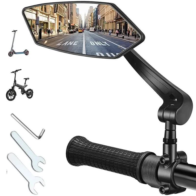 VisionGuard – Adjustable Wide-Angle Rearview Mirror for Cyclists