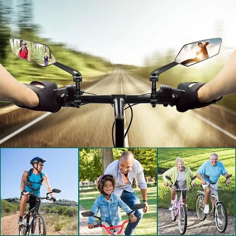 VisionGuard – Adjustable Wide-Angle Rearview Mirror for Cyclists