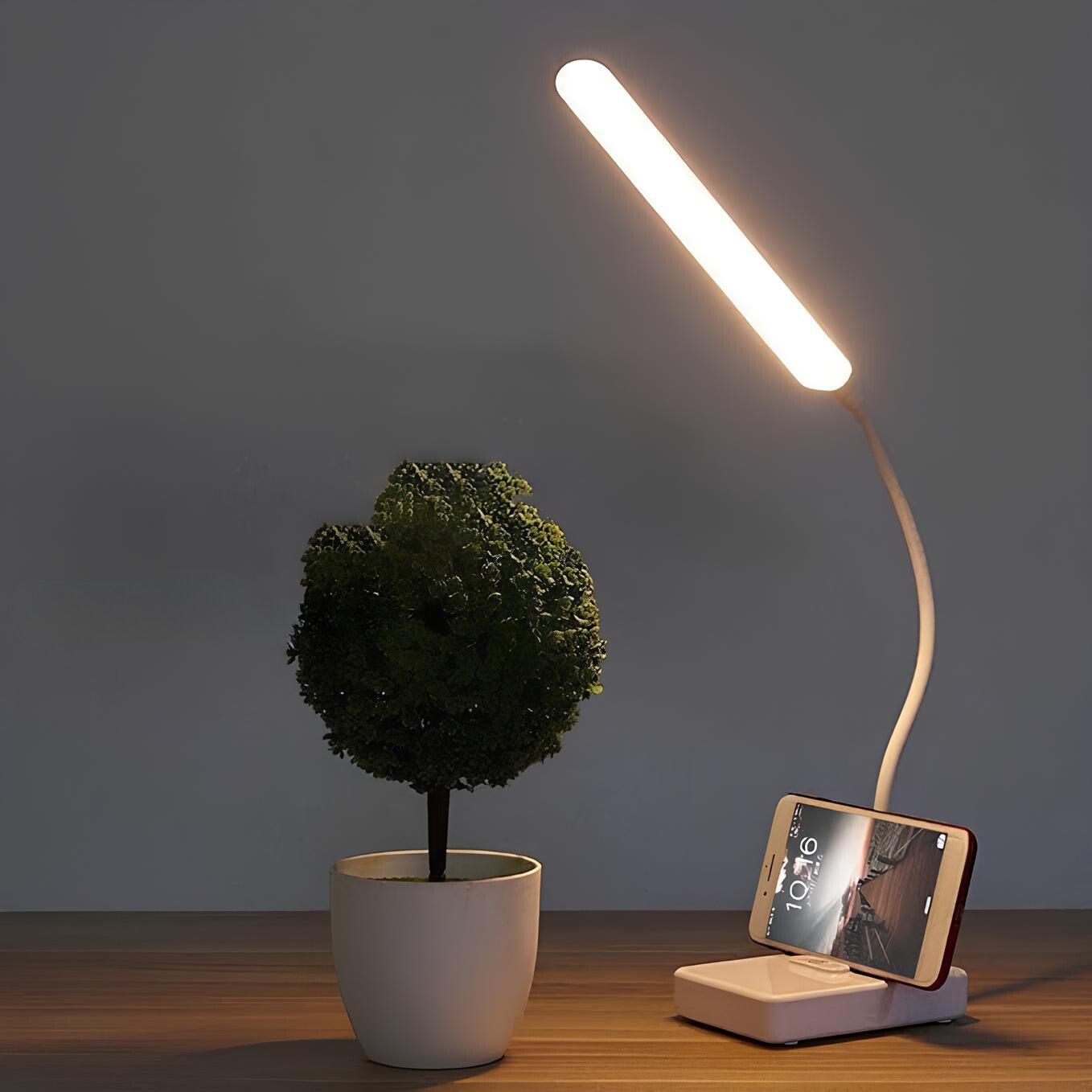 Versatile Rechargeable Desk Light with Adjustable Arm & Dimming