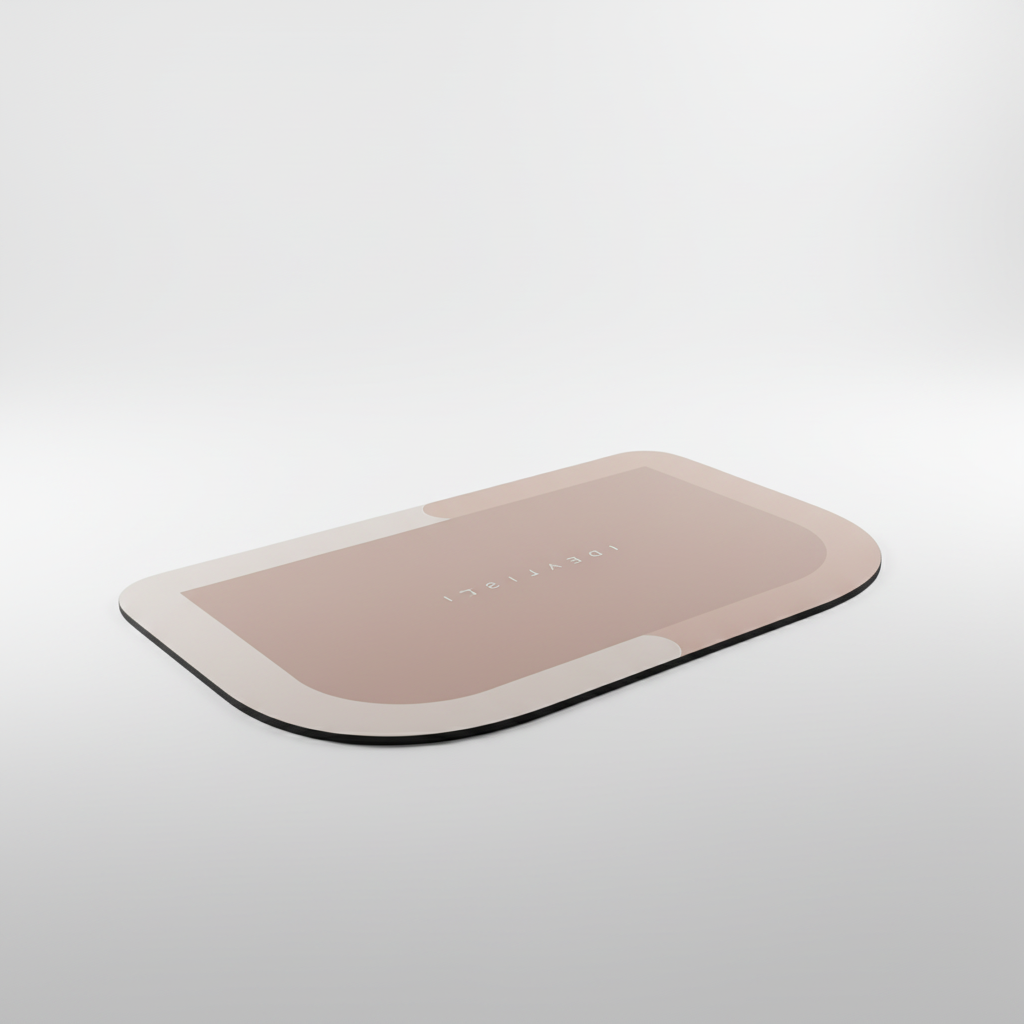 Non-Slip Rectangular Bath Mat for Safe Showering