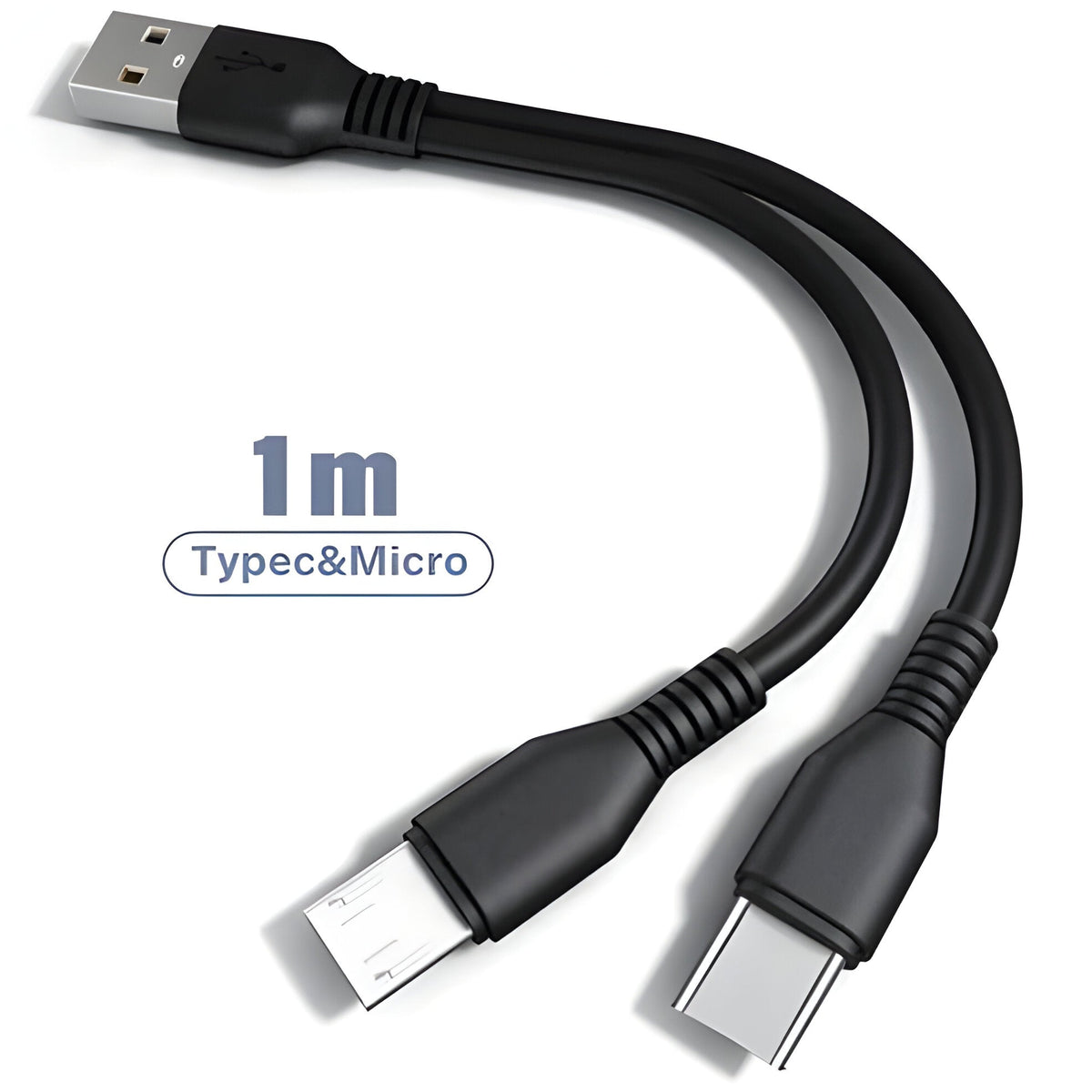 Versatile Dual-Connector USB Charging Cable