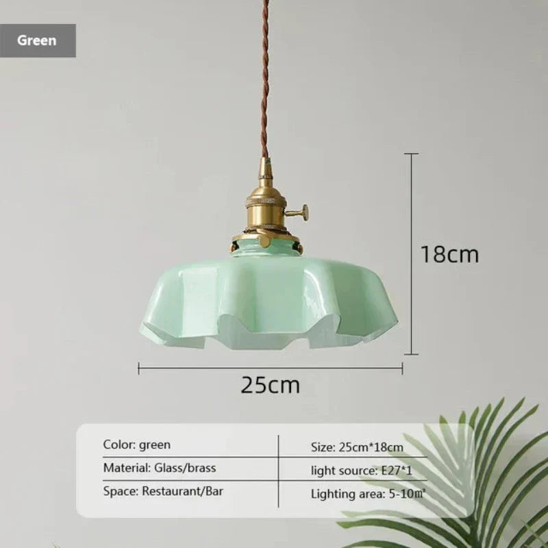 Brass Hanging Light Fixture in French Style