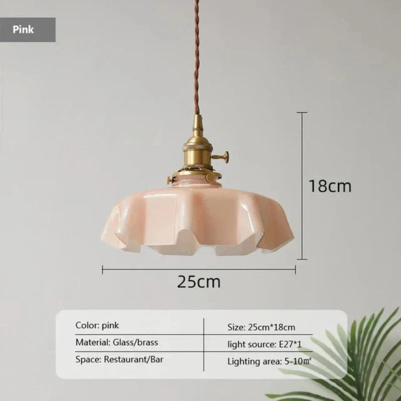 Brass Hanging Light Fixture in French Style