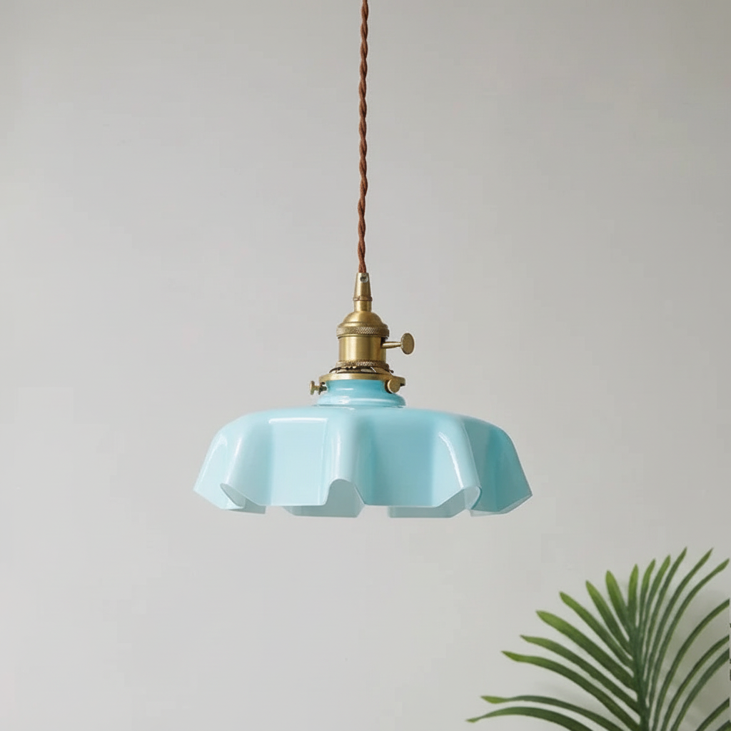 Vintage Glass Lamp Shade - Decorative Lighting Fixture