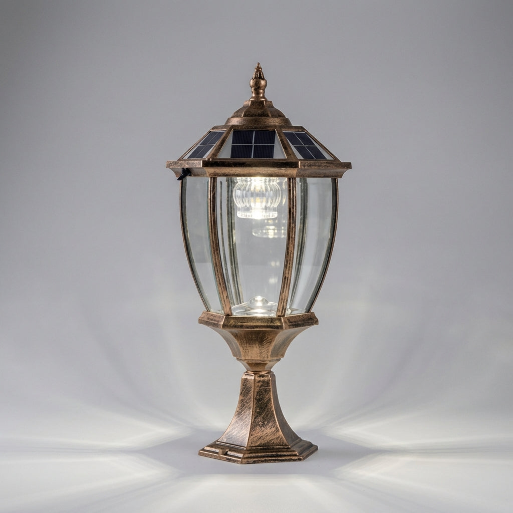 Outdoor Hexagon Lantern with Retro Design