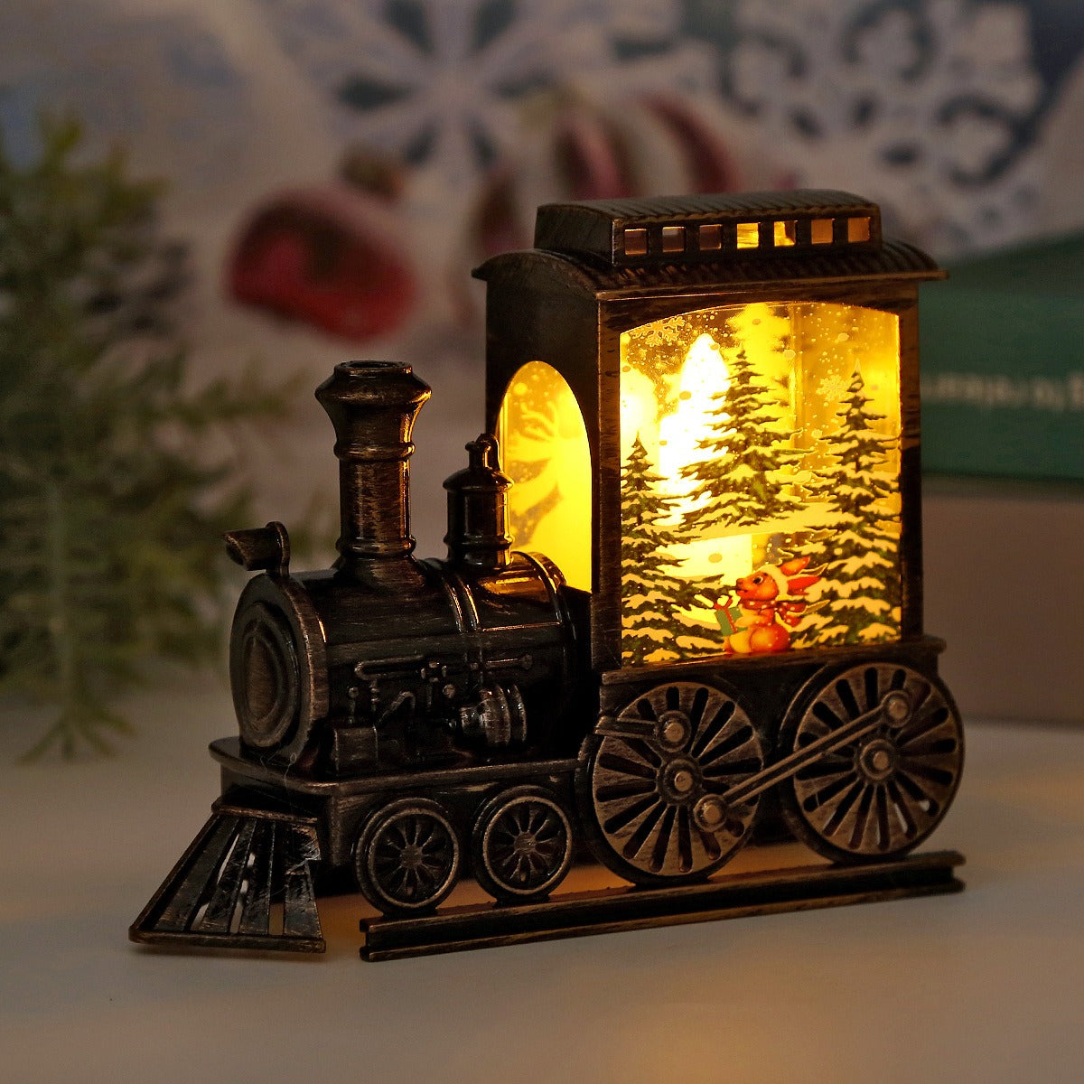 Charming Vintage Train LED Accent Light for Holiday Cheer