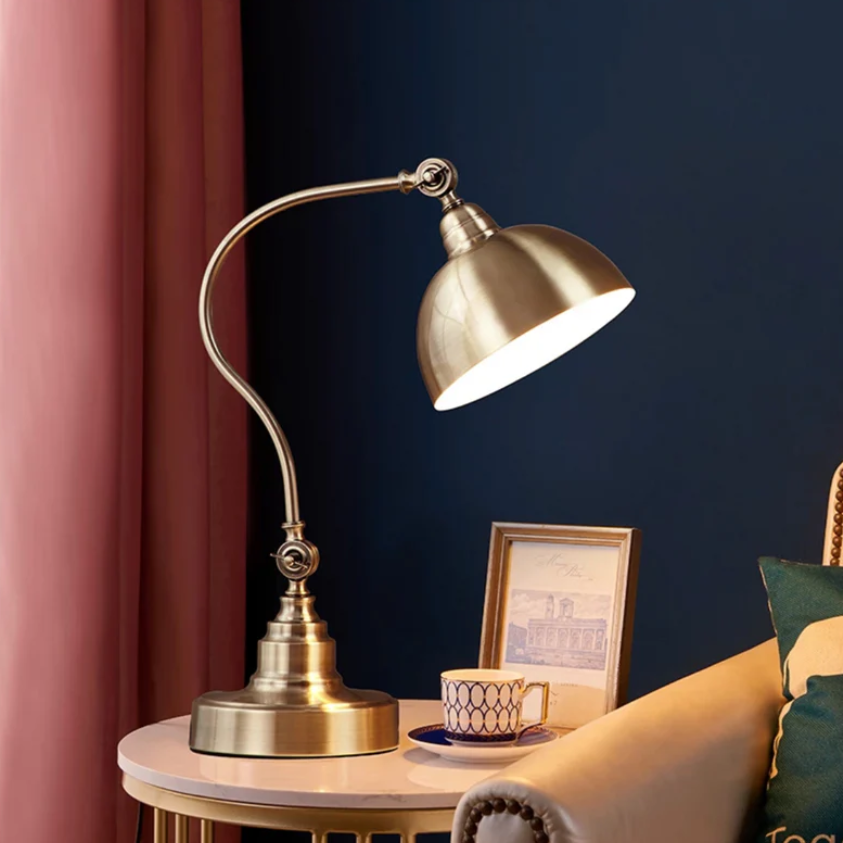 Brass Table Lamp with Vintage Design