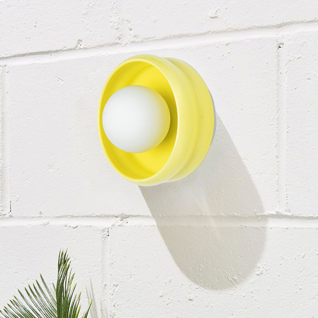 Ceramic Wall Light Fixture - Round Design