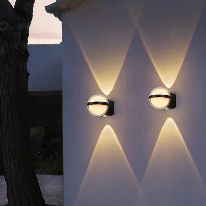 Modern IP65 Rated Outdoor Wall Light - Round or Rectangular Design