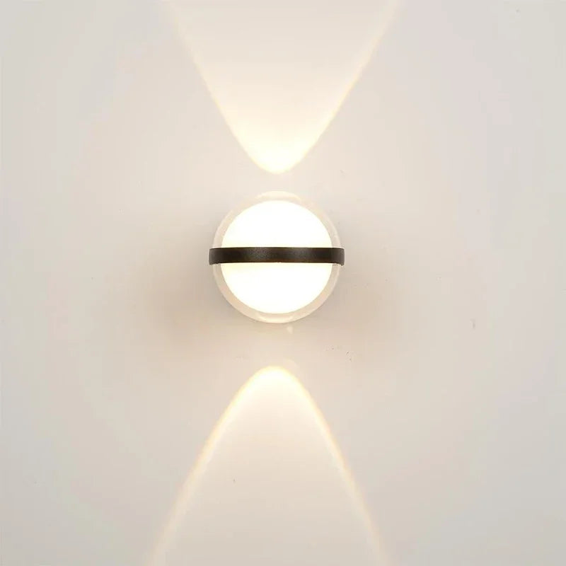 Modern IP65 Rated Outdoor Wall Light - Round or Rectangular Design
