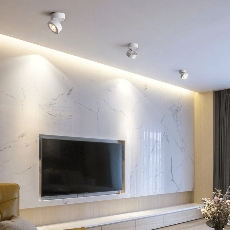 Versatile Rotating LED Ceiling Light Fixture - 6W Power