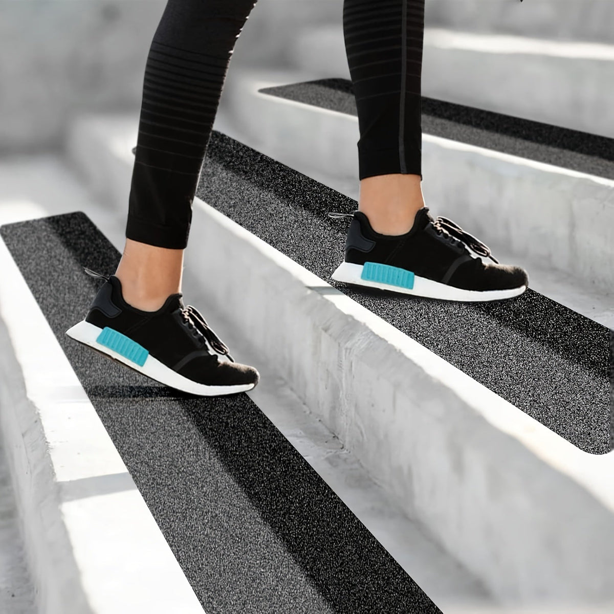 Non-Slip Stair Tread Strips with 80-Grit Texture - 6 Pack