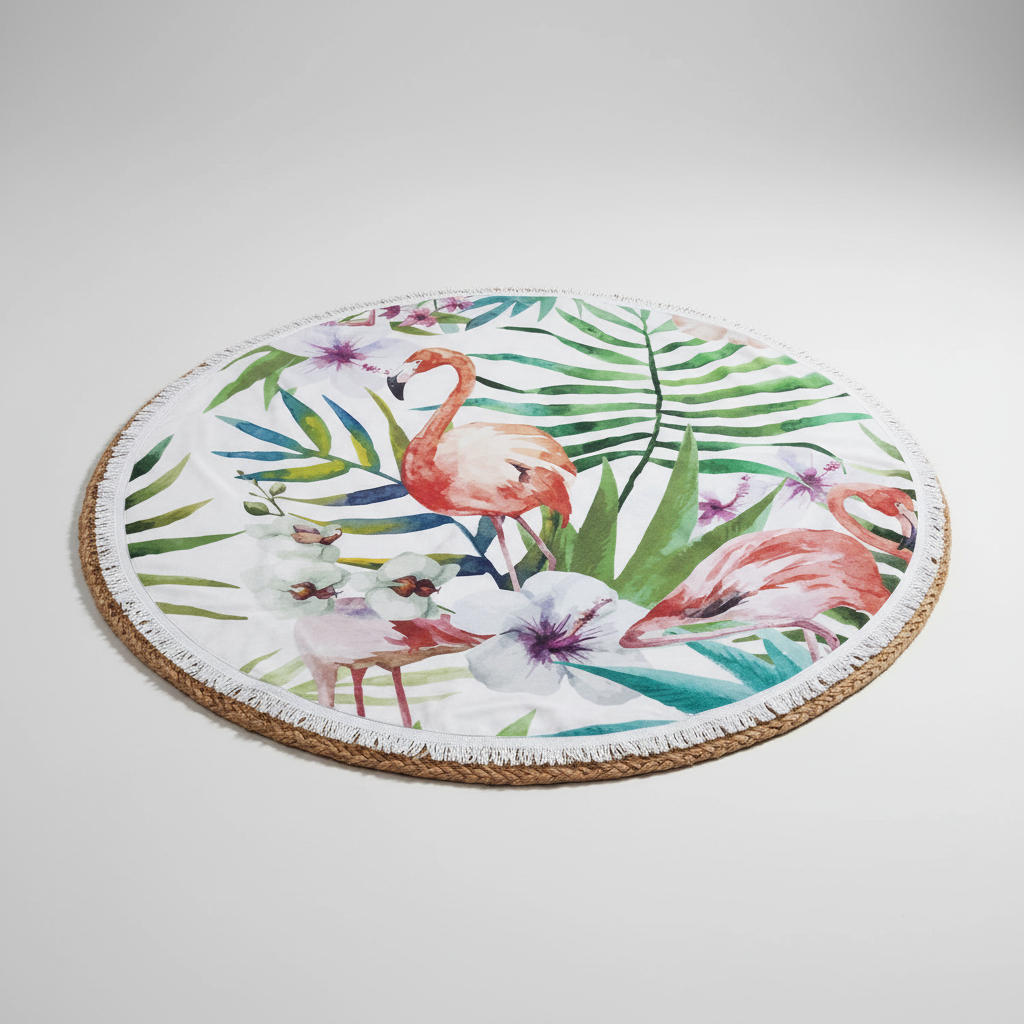 Sunny Round Beach Towel - Perfect for Summer Days