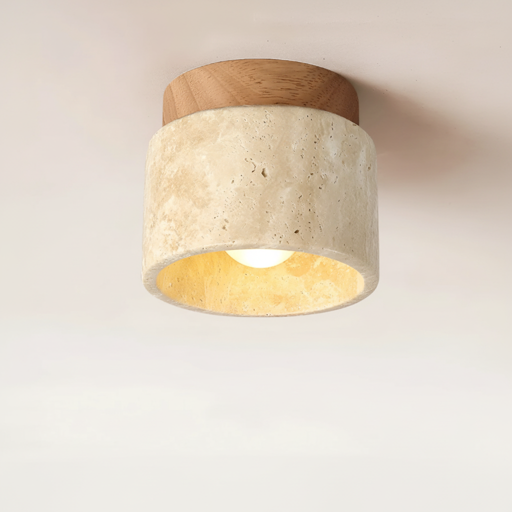 Contemporary Stone-Style Recessed Light Fixture