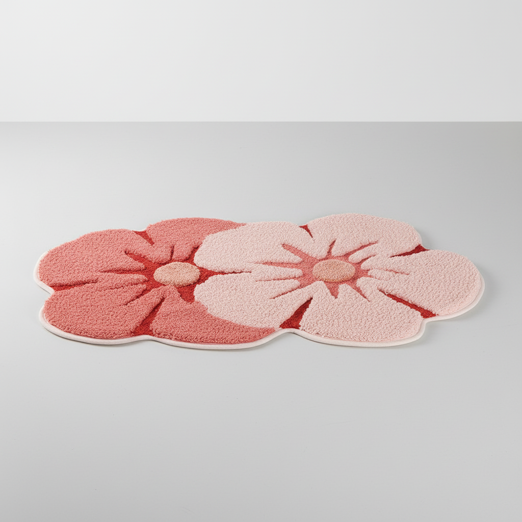 Floral Non-Slip Bath Mat