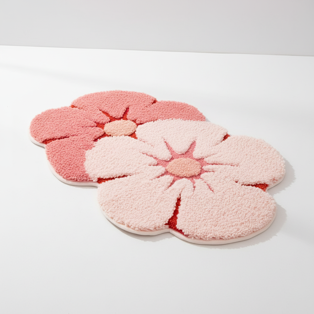 Floral Non-Slip Bath Mat