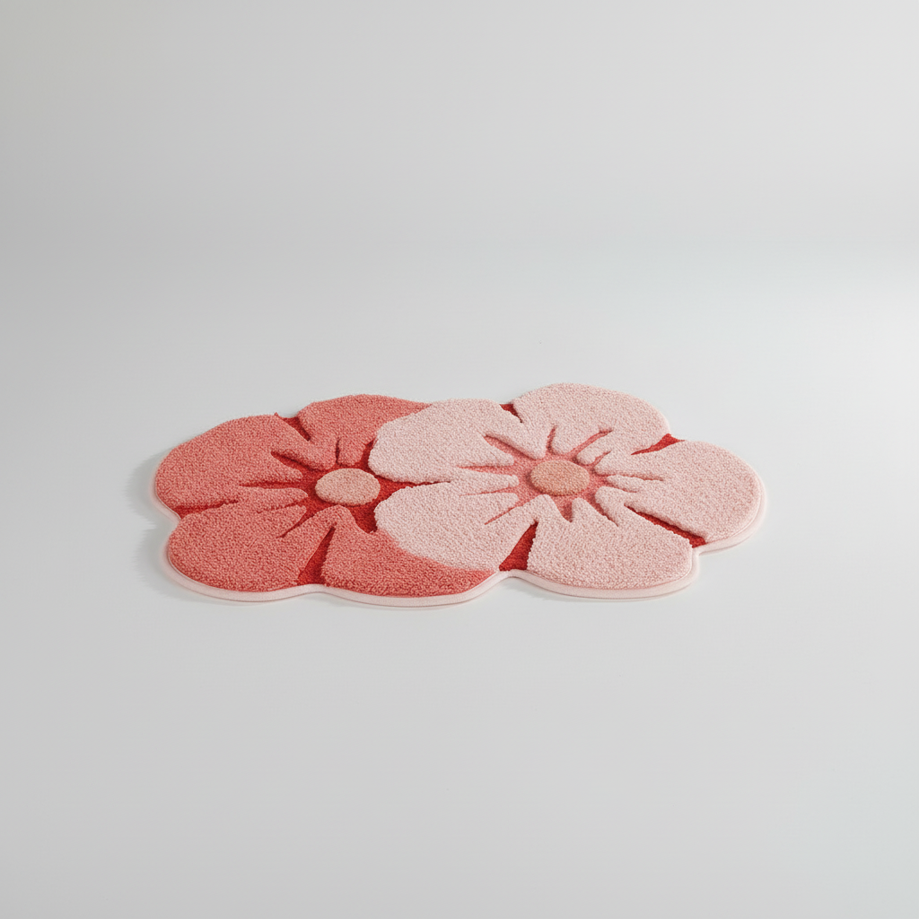 Floral Non-Slip Bath Mat