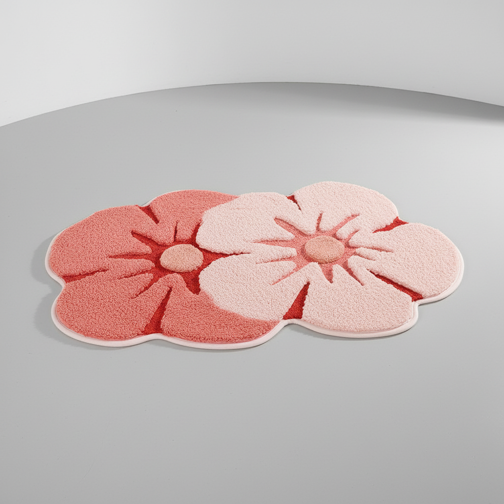 Floral Non-Slip Bath Mat