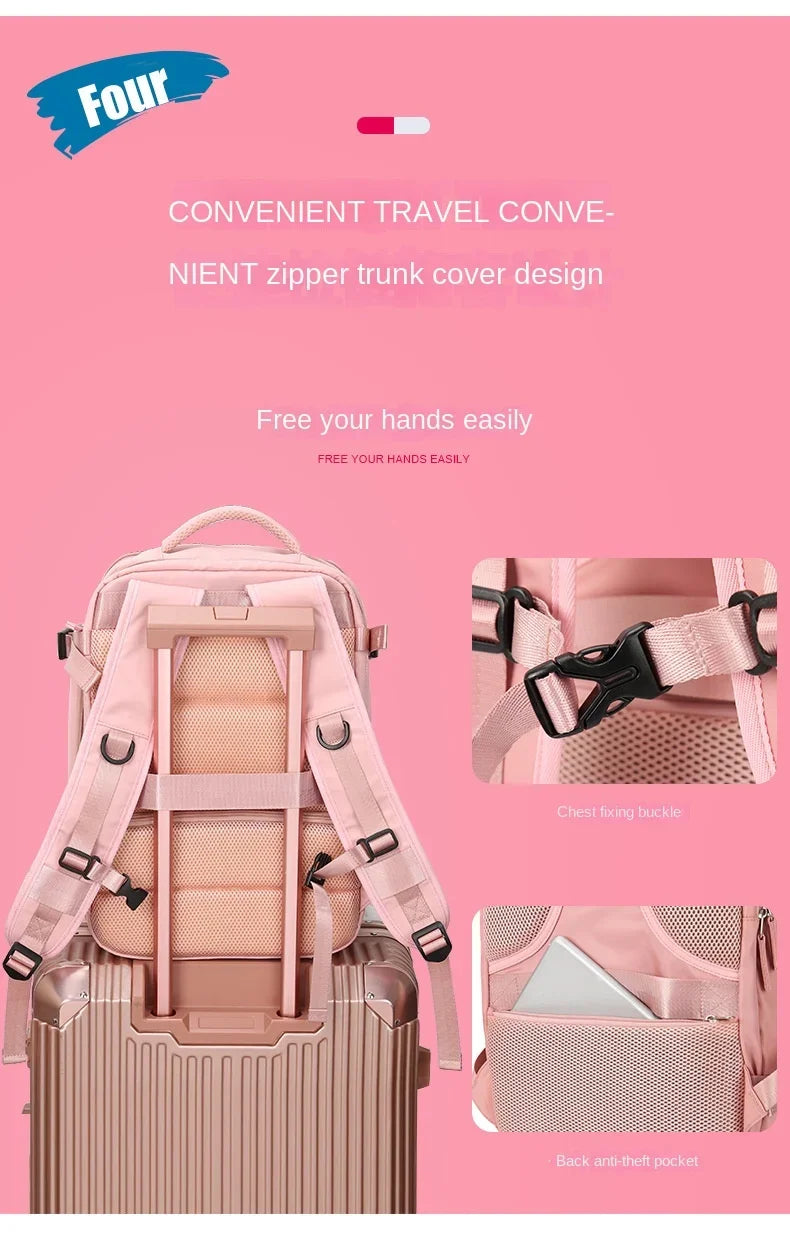 Versatile Travel Backpack with Shoe Storage Compartment