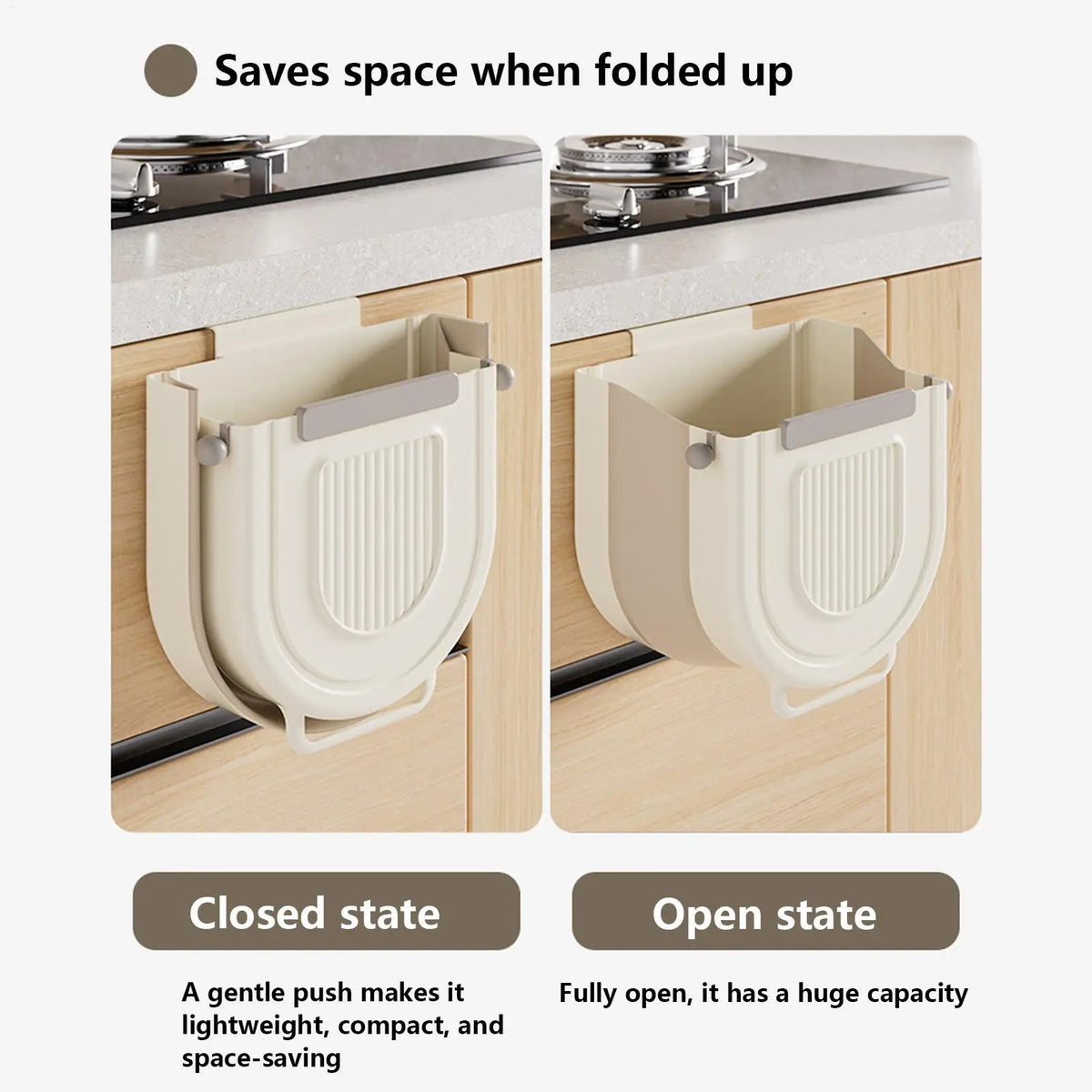 Space-Saving Wall-Mounted Trash Bin with Lid for Small Areas