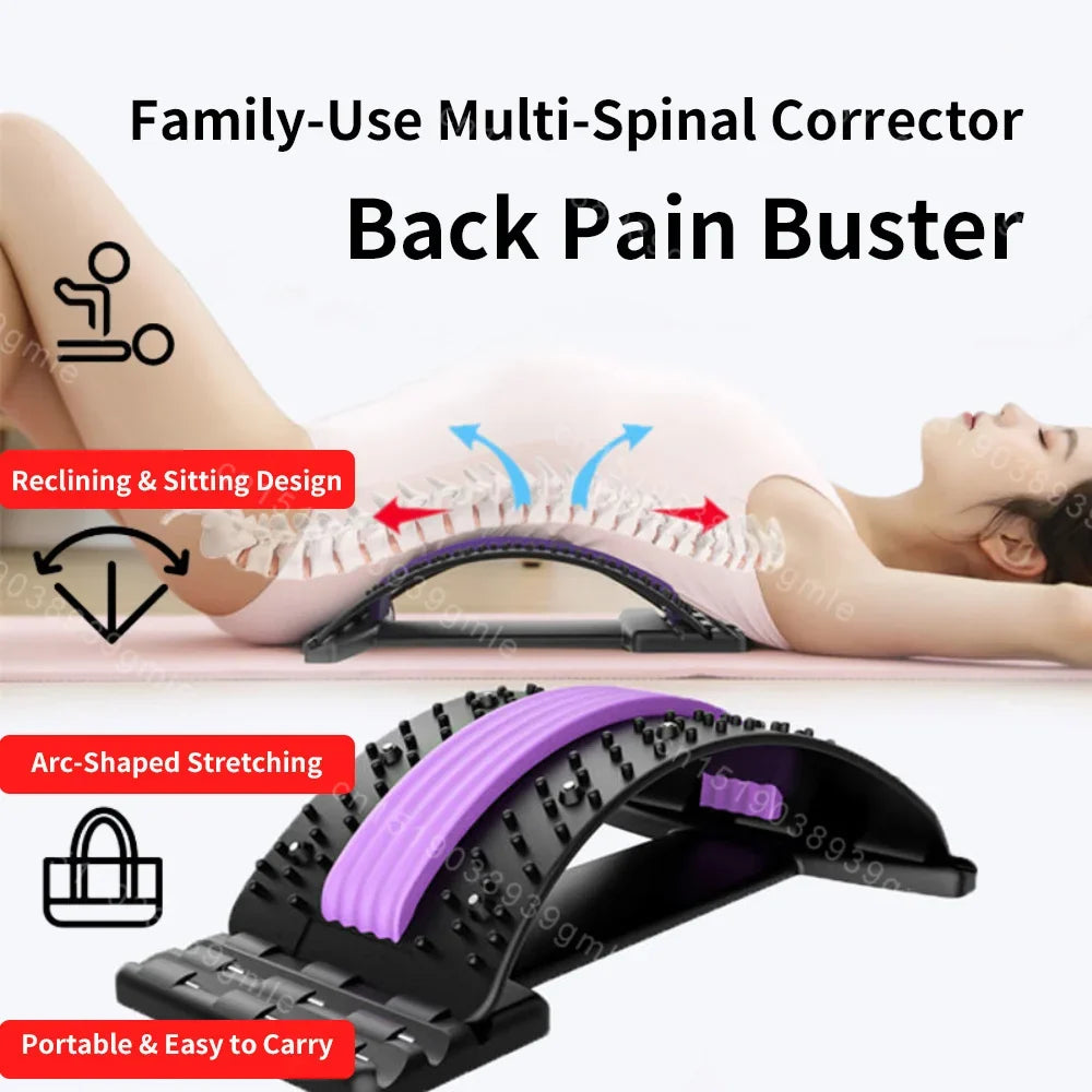 LuminaFlex Adjustable Back Support Stretcher – Tailored Relief for Comfort and Posture