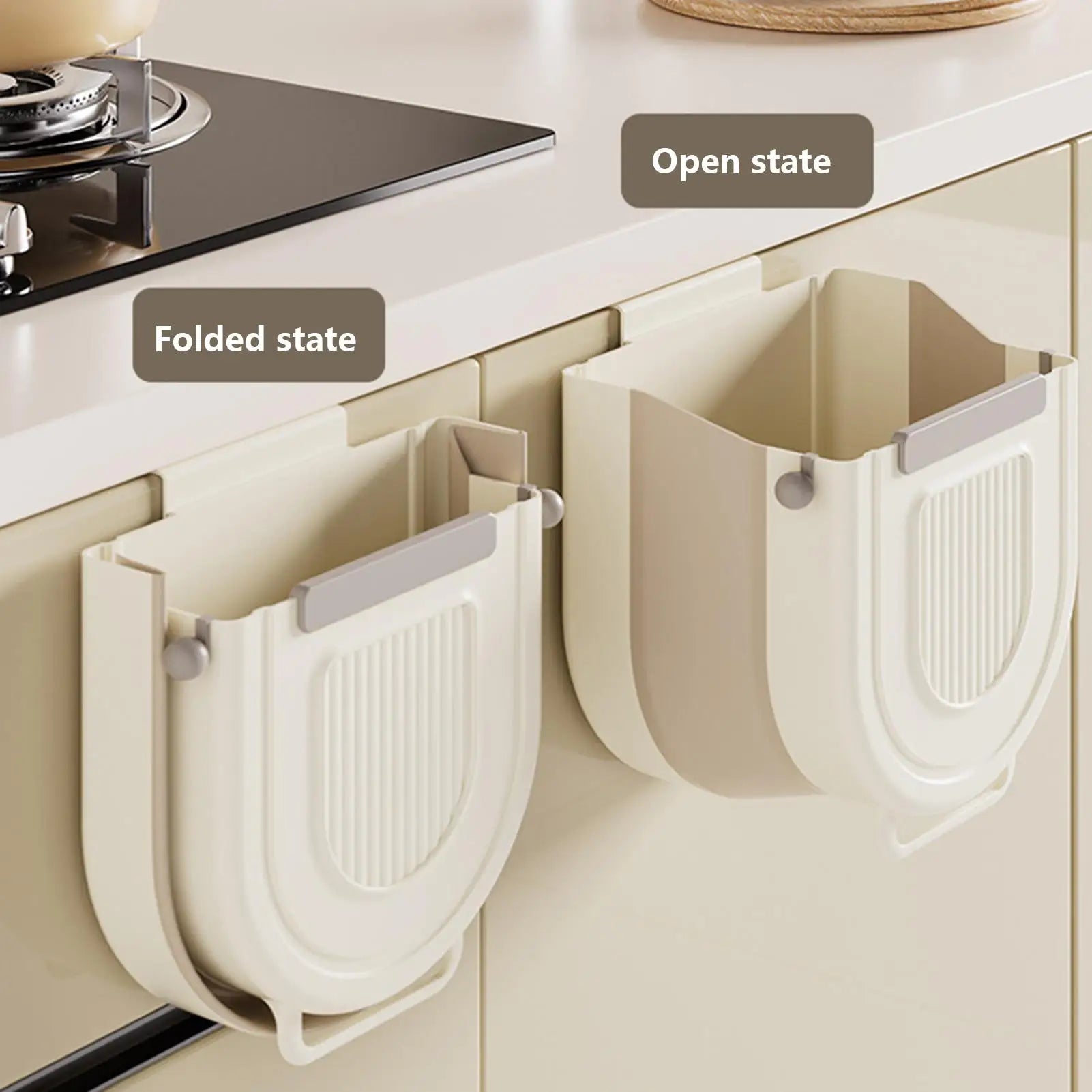 Space-Saving Wall-Mounted Trash Bin with Lid for Small Areas