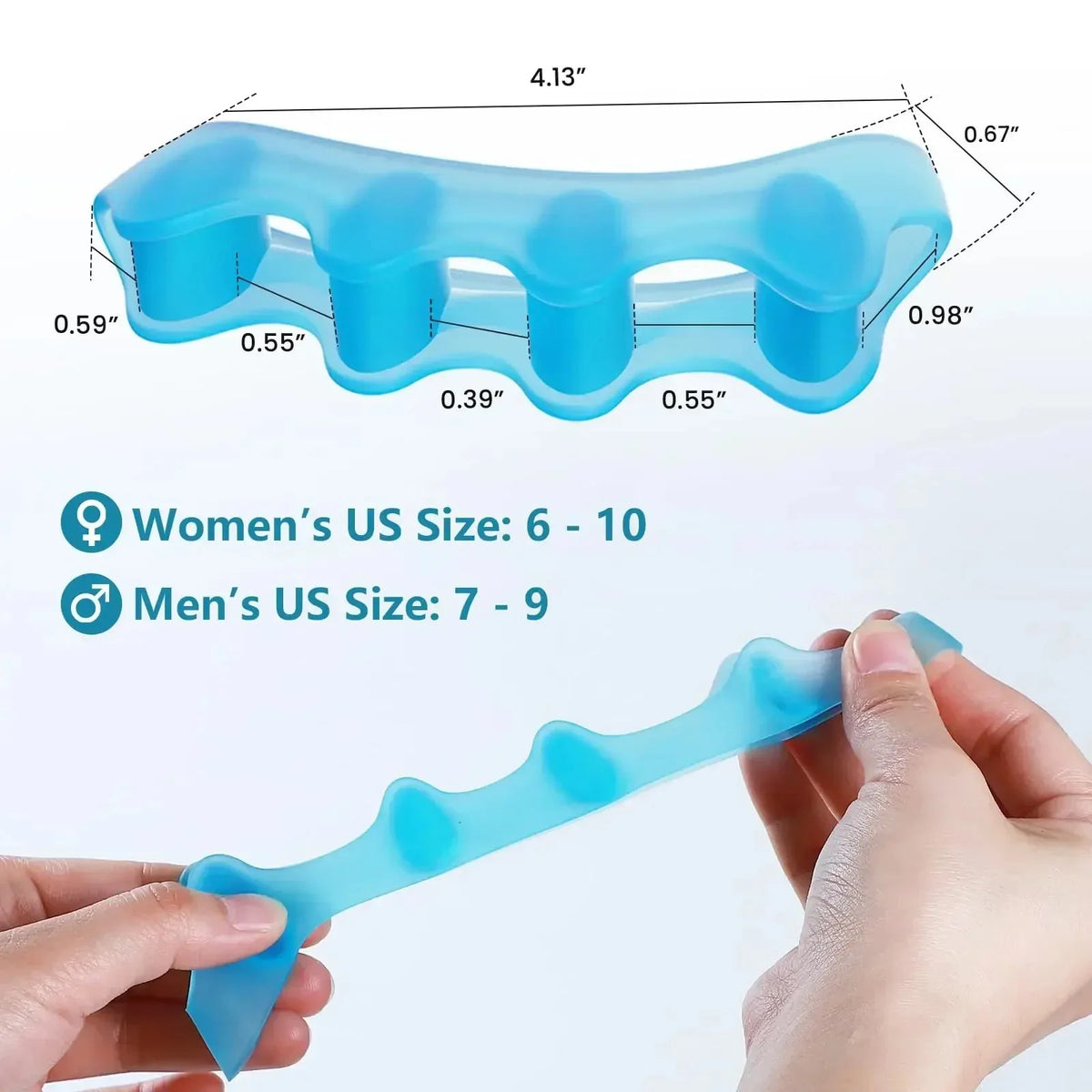 GentleFlex Silicone Toe Spacers – Soft Cushioned Comfort for Feet