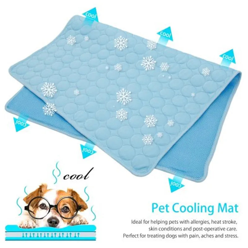 ChillNest Pet Resting Mat – Soft Cotton Cooling Pad for Pets