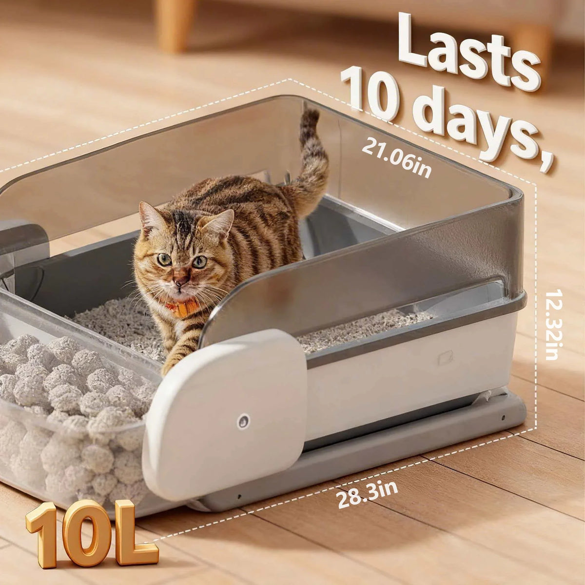 SmartClean Automated Cat Litter Box – Large Capacity & Odor Control